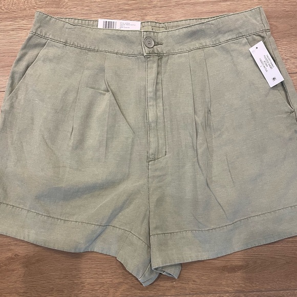 Joie Woman’s Pleated Shorts Color Faded Cactus Large NWT